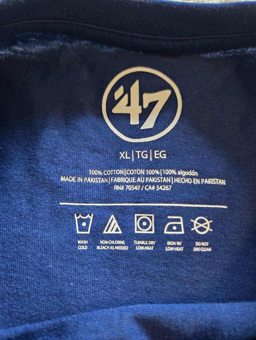 47 Indianapolis Colts Royal Blue Logo Tee Size XL - Picture 4 of 7